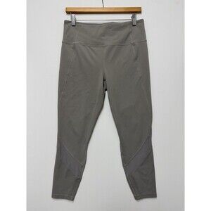 Athleta Tan Eclipse 7/8 Tight Pant Womens Large Grey Athletic Gym Leggings Yoga